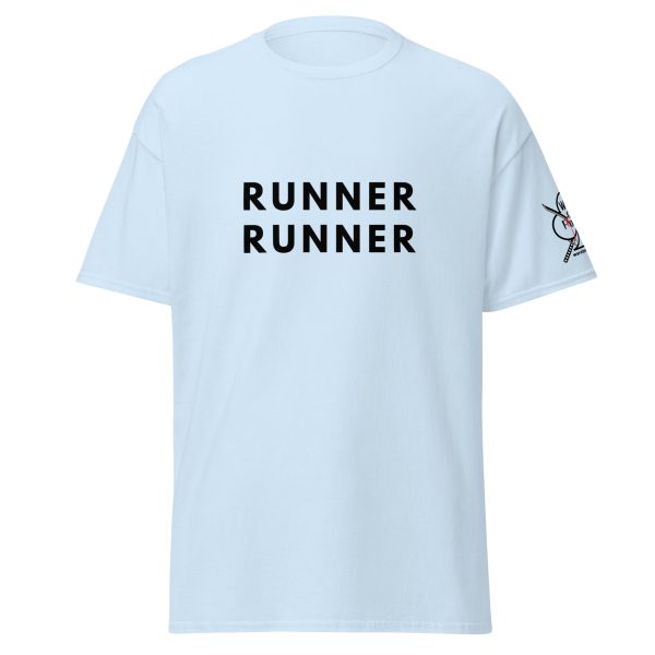 unisex-classic-tee-light-blue-front-68f514bdac239.jpg Runner Runner Tee