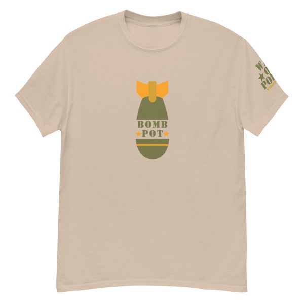 unisex-classic-tee-sand-front-68f3d719d12fc.jpg Bomb Pot Tee