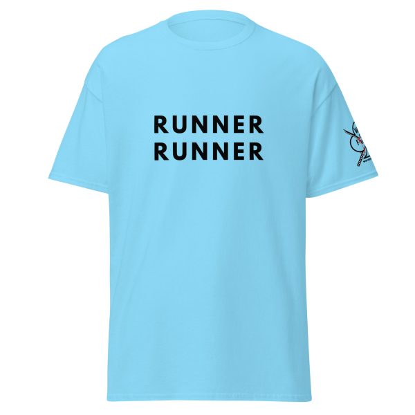 unisex-classic-tee-sky-front-68f514bdac595.jpg Runner Runner Tee