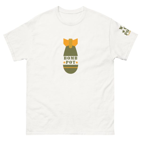 unisex-classic-tee-white-front-68f3ecdf4ac8a.jpg Bomb Pot Tee